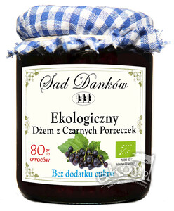 Dżem z czarnych porzeczek bez cukru BIO 260g Sad Danków