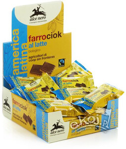 Herbatniki orkiszowe z mleczną czekoladą Fair Trade BIO 28g Alce Nero