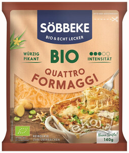 Mix czterech tartych serów BIO 140g Sobbeke