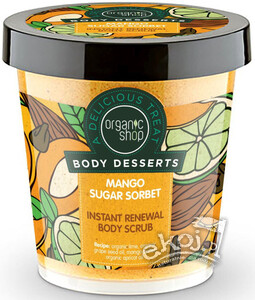 Peeling do ciała cukrowy sorbet mango 450ml Organic Shop