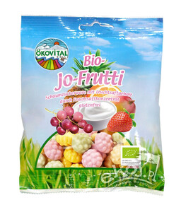 Żelki owocowe jogurtowe bezglutenowe BIO 80g Okovital