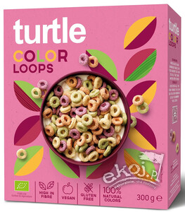 Kółka zbożowe kolorowe bezglutenowe BIO 300g Turtle