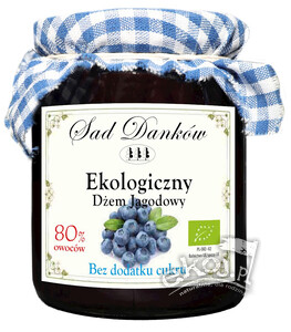Dżem jagodowy bez cukru BIO 260g Sad Danków