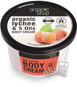 Krem do ciała różowe liczi 250ml Organic Shop