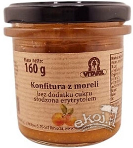 Konfitura z moreli słodzona erytrytolem 160g Vitapol