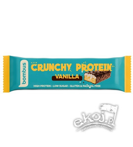 Baton crunchy protein waniliowy bezglutenowy 50g Bombus