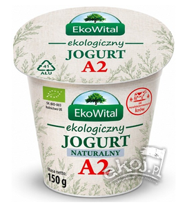 Jogurt naturalny z mleka A2 BIO 150g Ekowital