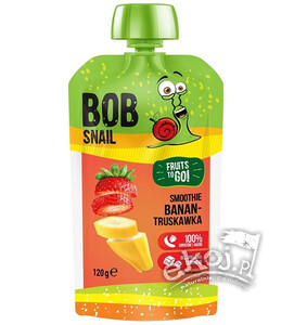 Smoothie bananowo-truskawkowe bez dodatku cukru 120g Bob Snail