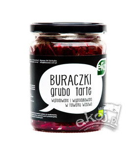 Buraczki grubo tarte BIO 480g Folwark Wąsowo