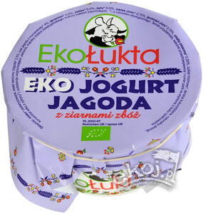 Jogurt jagodowy z ziarnami zbóż EKO 200g Eko Łukta