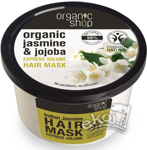 Maska do włosów zwiększająca ich objętość indyjski jaśmin 250ml Organic Shop