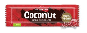 Baton z nadzieniem kokosowym w gorzkiej czekoladzie bezgl. BIO 40g Bonvita