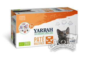 Karma dla kota multipack pasztet BIO 8x100g Yarrah