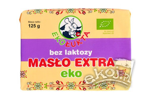 Masło extra BEZ LAKTOZY BIO 125g Eko Łukta