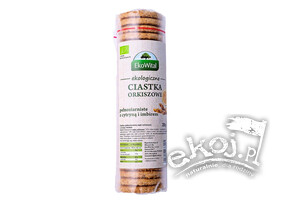 Ciastka orkiszowe pełnoziarniste z cytryną i imbirem BIO 250g Ekowital