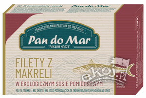 Makrela w bio sosie pomidorowym 120g Pan Do Mar