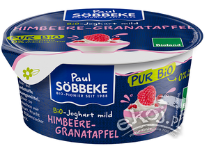 Jogurt kremowy malina granat 3,8% BIO 150g Sobbeke