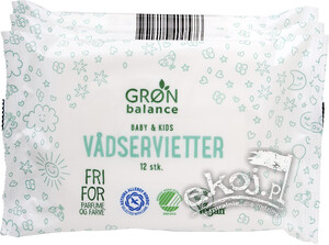 Chusteczki nawilżane podróżne dla dzieci ECO 3x12szt Gron Balance