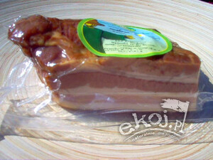 Boczek wędzony surowy ok. 1kg (cały płat) Rolmięs