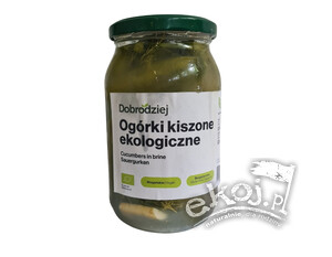 Ogórki kiszone bezglutenowe BIO 900g Dobrodziej