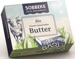Masło śmietankowe 82% BIO 250g Sobbekke