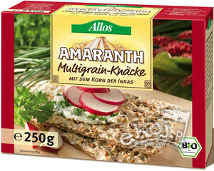 Pieczywo chrupkie amarantusowe wielozbożowe BIO 250g Allos