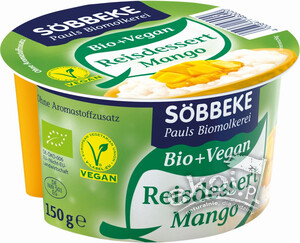 Deser ryżowy z mango vegan EKO 150g Sobbeke