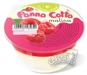 Deser panna cotta z malinami 120g Lavica Food