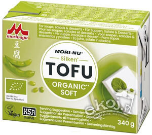 Tofu jedwabiste miękkie bezglutenowe BIO 340g Mori-nu