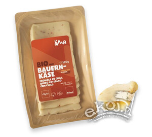 Ser żółty z chili plastry BIO 150g Oma