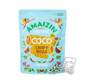 Rollsy - chrupiące rurki kokosowe bezglutenowe BIO 140g Amaizin