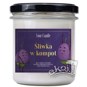 Świeca sojowa śliwka w kompot 300ml Your Candle