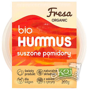 Hummus z suszonymi pomidorami BIO 200g Fresa Organic