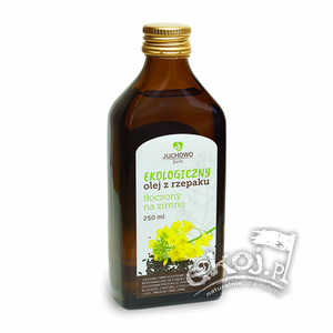 WYPRZEDAŻ Olej rzepakowy tłoczony na zimno BIO 250ml Juchowo