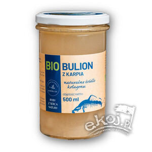 Bulion z karpia (kolagen) BIO 500ml Gospodarstwo Rybackie Zawólcze