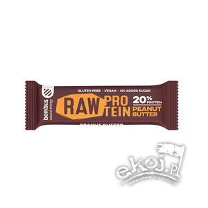 Baton Raw Protein z orzeszkami ziemnymi bezglutenowy 50g Bombus