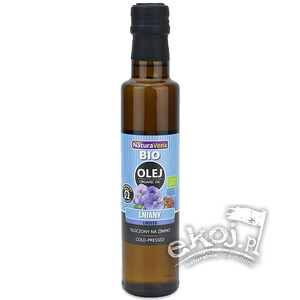 Olej lniany tłoczony na zimno BIO 250ml Naturavena