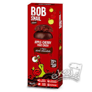 Bob Snail przekąska jabłkowo-wiśniowa w ciemnej czekoladzie 30g