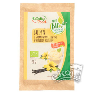 Budyń waniliowy z wanilią Bourbon bez cukru BIO 38g Vitally Food