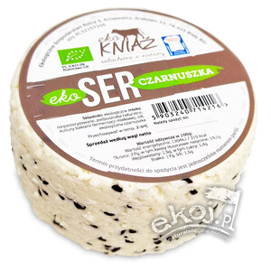 Ser z czarnuszką świeży BIO ok. 330g Eko Kniaź
