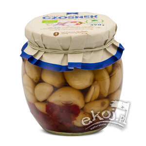Czosnek marynowany z papryką BIO 490g Dary Natury