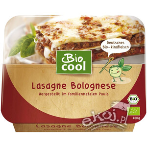 Lasagne bolognese mrożona BIO 400g Biocool