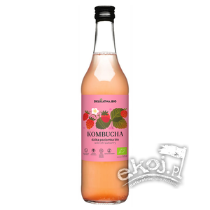Kombucha o smaku dzikiej poziomki BIO 500ml Delikatna