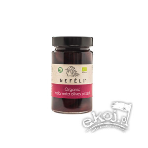 Oliwki czarne kalamata bez pestek w zalewie BIO 295g Nefeli