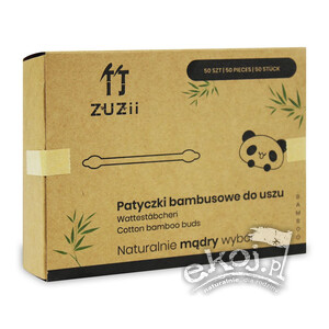 Patyczki higieniczne bambusowe z bawełną dla dzieci 50szt. Zuzii