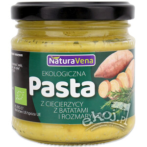 Pasta z ciecierzycy i batatów z rozmarynem BIO 185g Naturavena