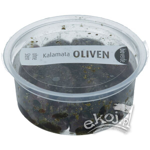 WYPRZEDAŻ Oliwki czarne kalamata bez pestek z ziołami BIO 80g Bio Verde