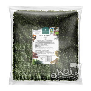 Algi morskie nori ARKUSZE prażone do sushi BIO 15g Porto Muinos