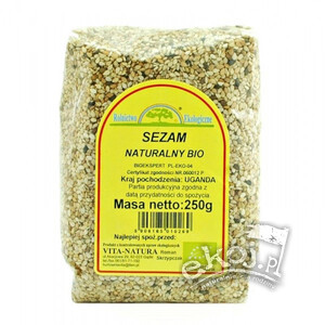 Sezam naturalny niełuskany BIO 250g Vitanatura