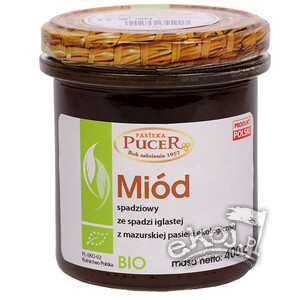 Miód spadziowy ze spadzi iglastej BIO 400g Pucer